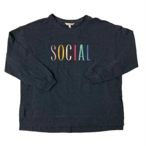WILDFOX Navy Pull On Sweater - Picture 2 of 5